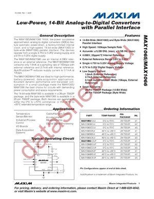 MAX1065BEUI+ datasheet  